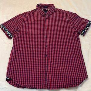 Denim and flower shirt xl